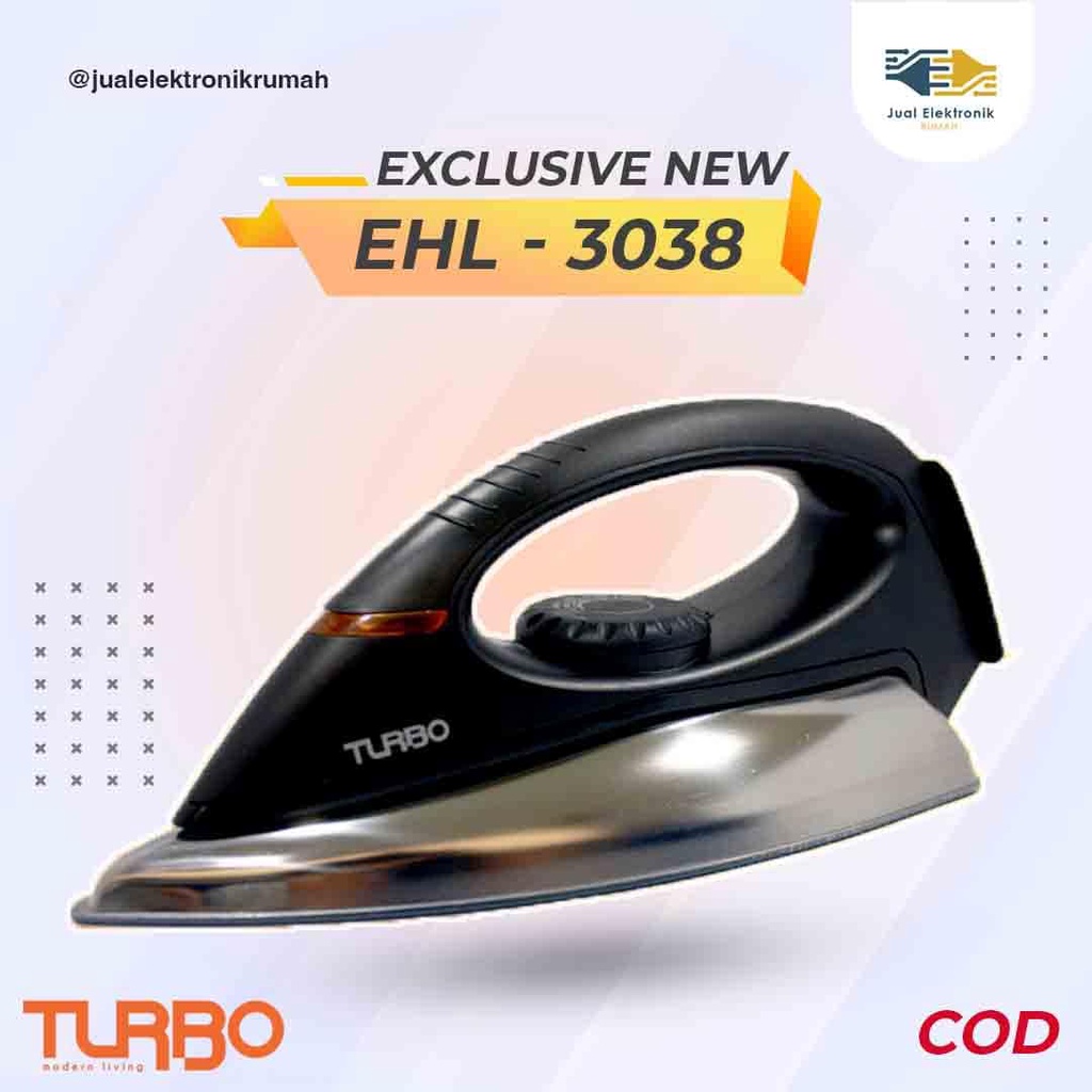 Setrika Gosokan Turbo EHL3038 by Philips Distributor Anti Lengket