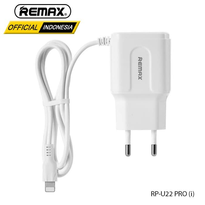 REMAX 2.4A Dual USB Charger SET RP-U22 PRO (i) Lightning