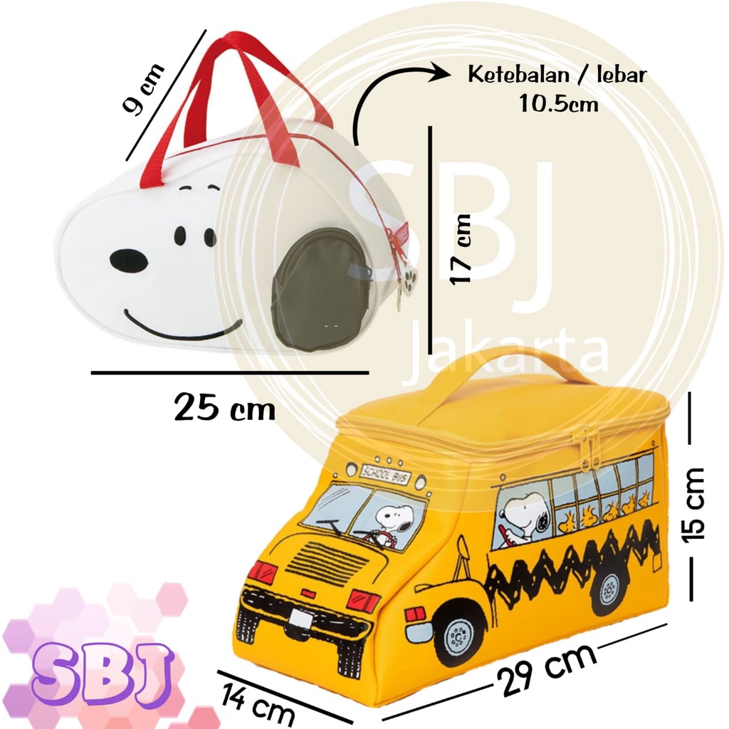 Tas multifungsi organizer kosmetik toiletries / tas gadget / tas mainan / tas jalan - jalan / tas bekal SNOOPY