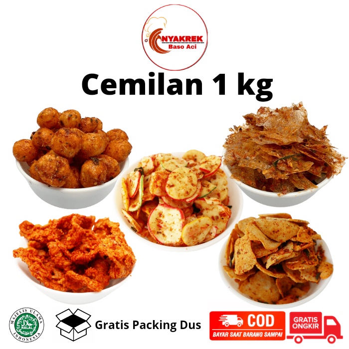 Jual Cemilan Pedas 1 Kg Snack Pedas 1 Kg Nyakrek Shopee Indonesia