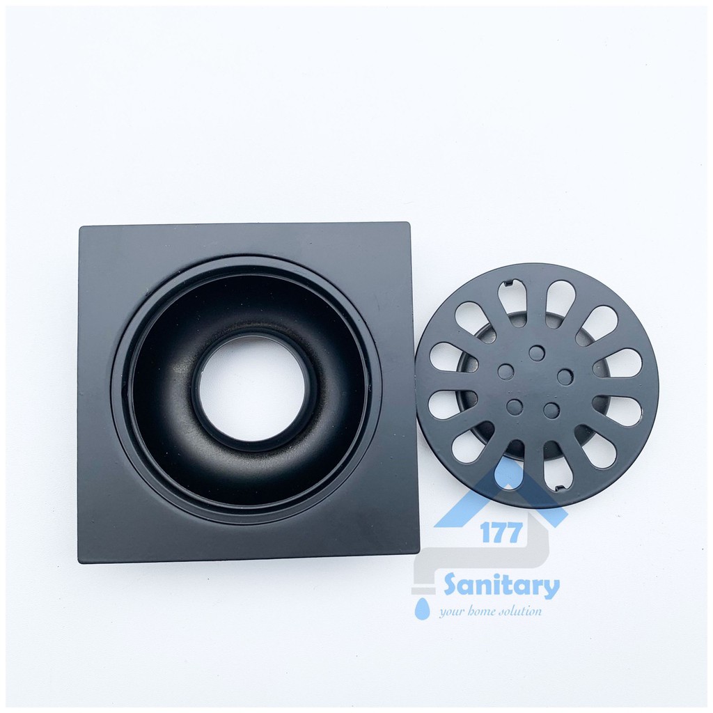 Saringan Got Stainless HITAM PLAT TW3503-Floor drain Black stenlis  pembuangan air anti kecoa tikus