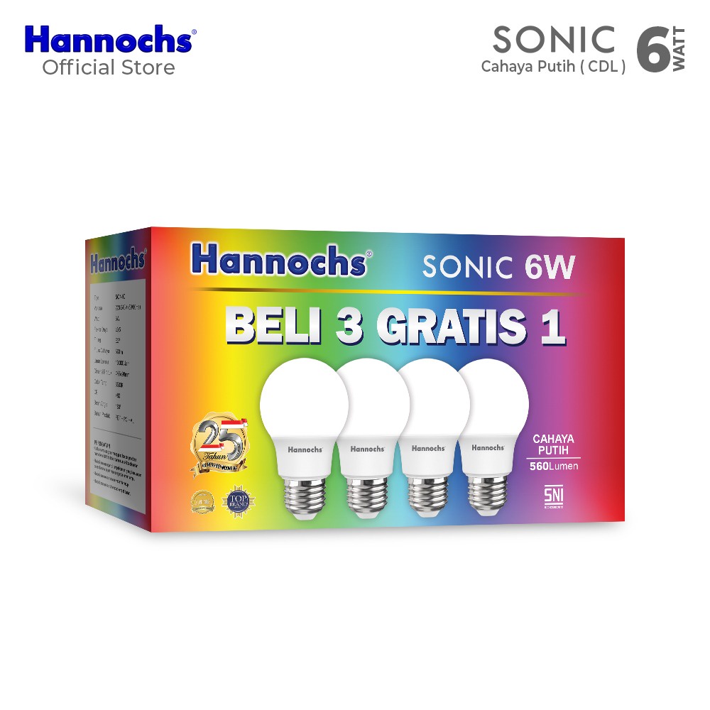 Hannochs LED Paket 3+1 Sonic 10W (isi 4pcs)