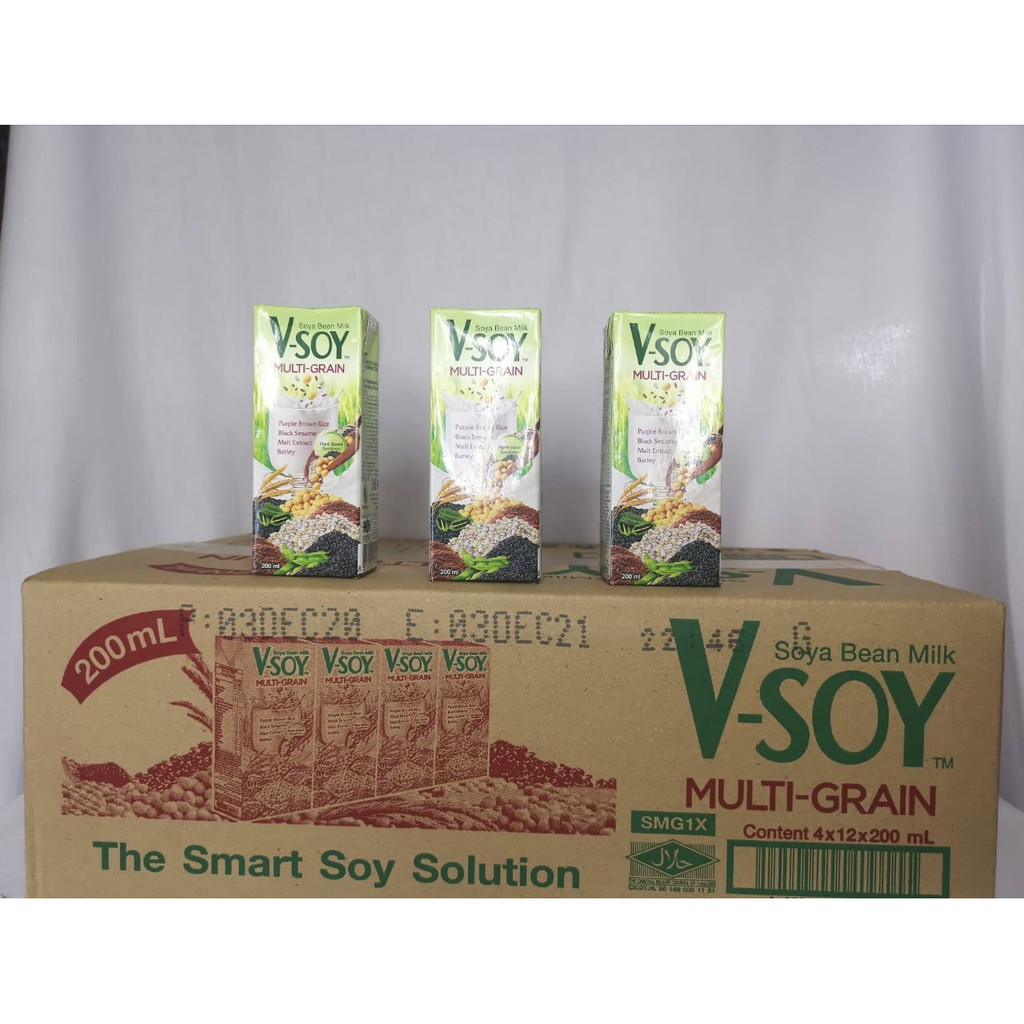 SUSU KEDELAI VSOY MULTIGRAIN 200ML (KARTON) Shopee Indonesia