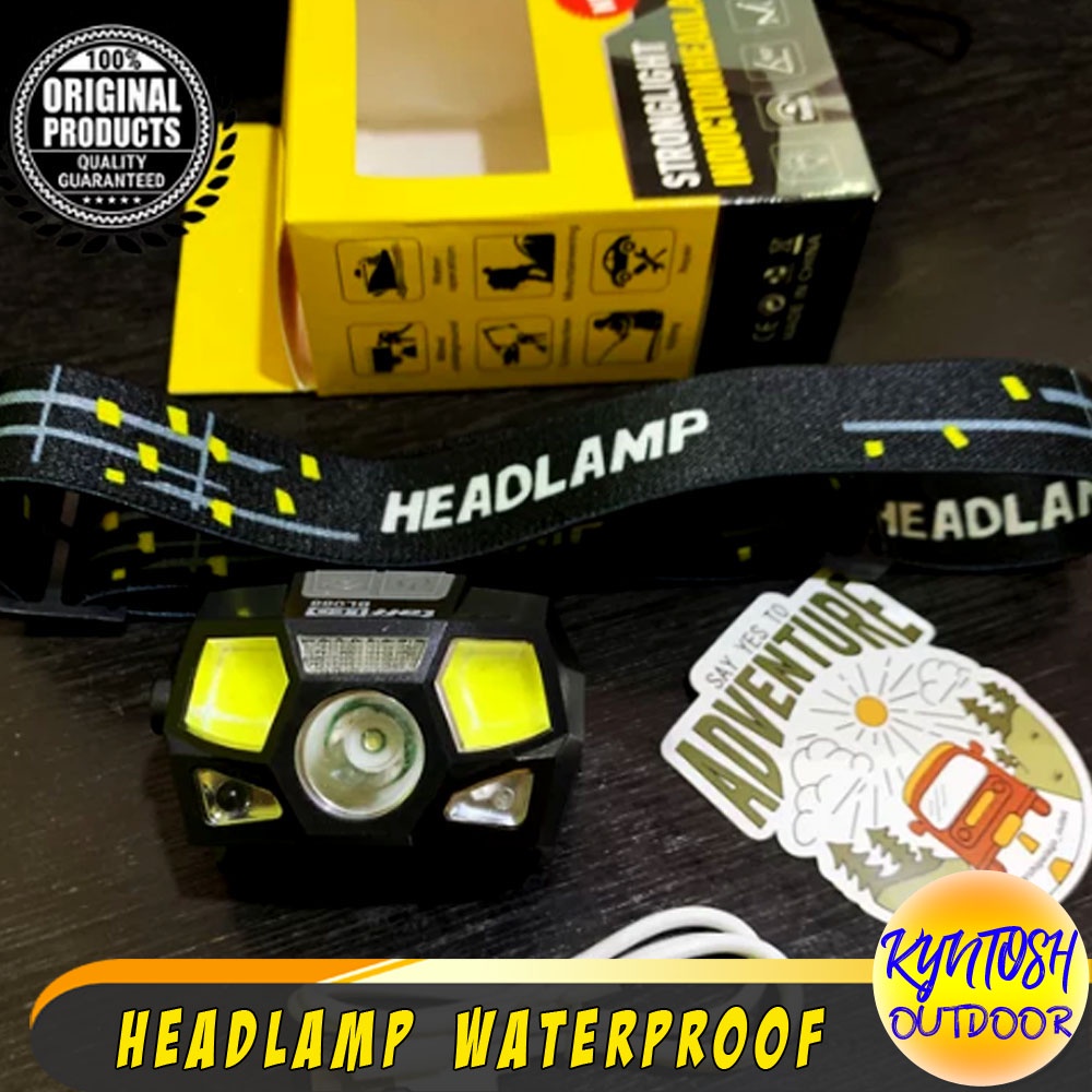 HEADLAMP TAFFLED ANTI AIR SENSOR TANGAN USB RECHARGE OUTDOOR