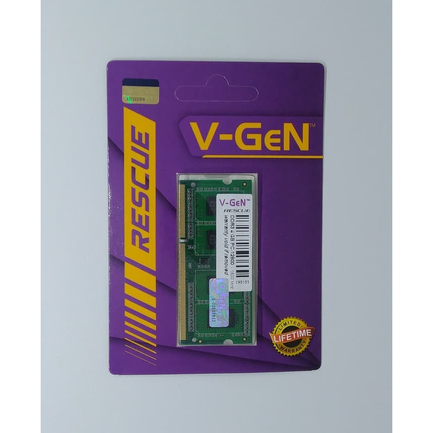 Memoryram V-GeN Rescue SO-DIMM DDR3 4GB PC12800