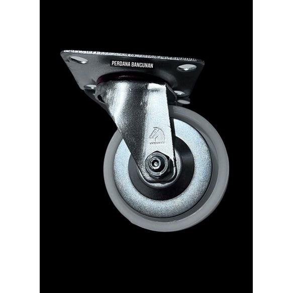 RODA KARET NYLON PUTIH HIDUP HIDUP 3 INCI / RODA GEPENG NYLON / RODA ETALASE
