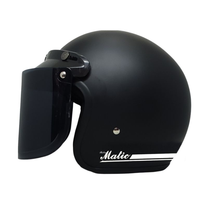 Helm Bogo Retro / Helm Dewasa Full Leher / Helm Wanita Motor Matic