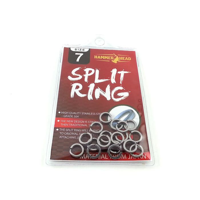 Hammer Head Split Ring No 7 - Silver
