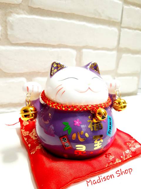 Maneki Neko Lucky Cat Zhao Chai Mao Kado Pembukaan Toko Hadiah Ultah Murah Dekorasi Imlek