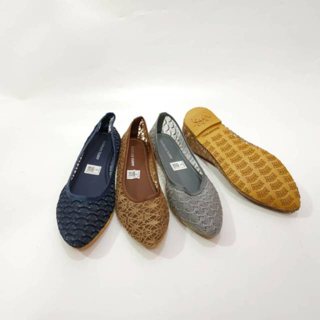 SEPATU FLAT SHOES BRUKAT TRANSPARAN