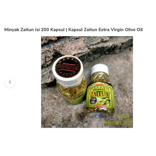 

Minyak Zaitun Isi 200 Kapsul | Kapsul Zaitun Extra Virgin Olive Oil