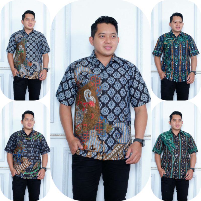 NEW ARRIVAL DISTRO BATIK PRIA BORDIR SOGAN HRB026 BATIKAF