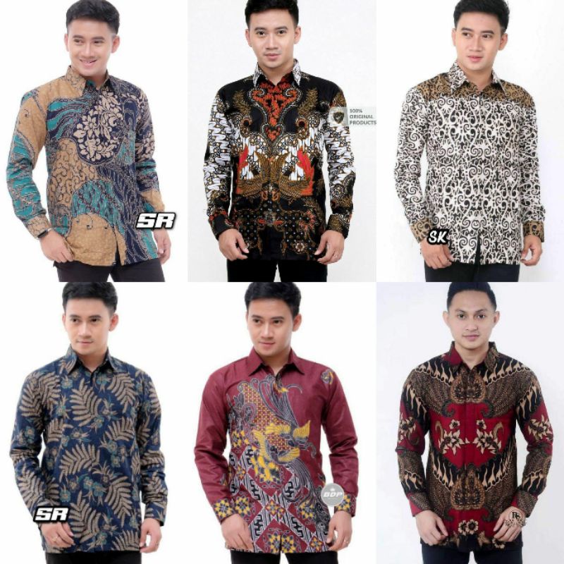 KEMEJA BATIK PRIA / KEMEJA HEM VIRAL / KEMEJA BATIK LENGAN PANJANG / BATIK SERAGAM KONDANGAN / HEM C