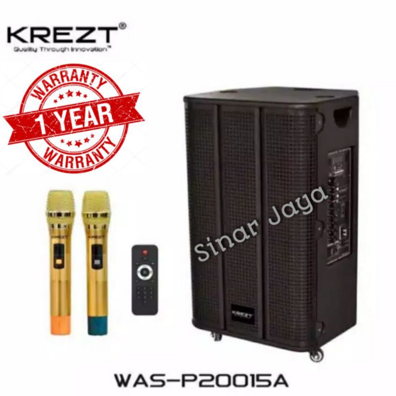 Speaker Aktif Portable 15 inch KREZT WAS P20015A Garansi resmi