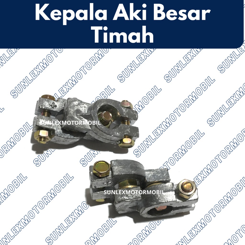 Jual KEPALA AKI BESAR BAHAN TIMAH UNTUK MOBIL UMUM SET NEGATIF POSITIF
