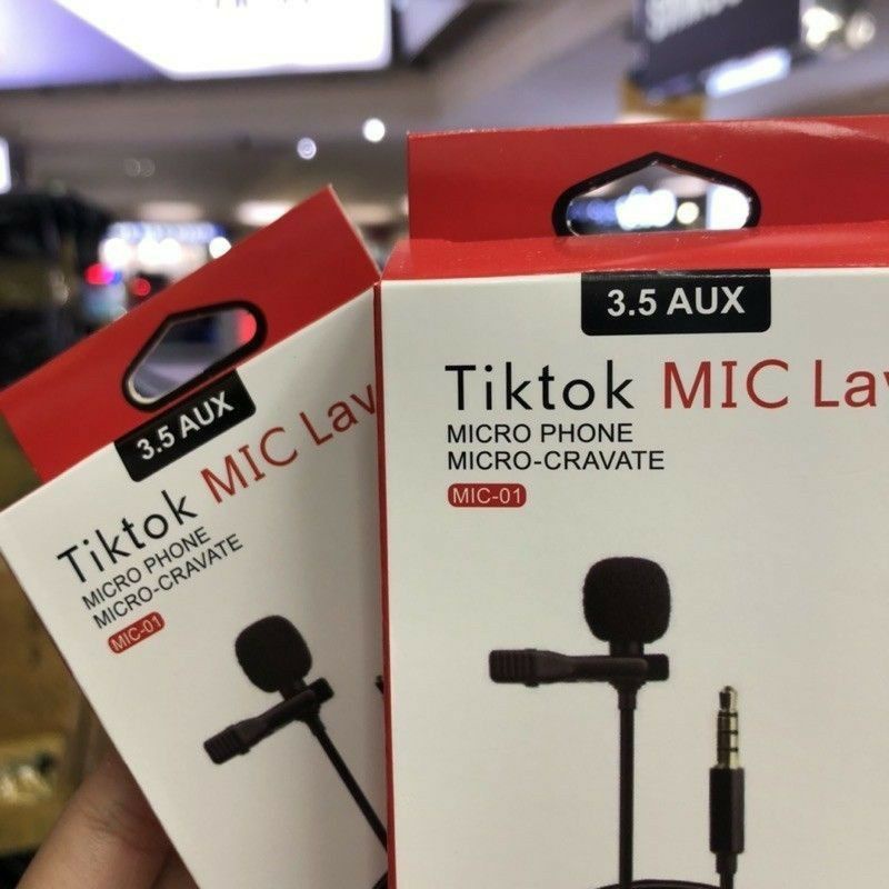 MIC CLIP ON YOUTUBER 3.5MM MICROPHONE WITH CLIP/MIC JEPIT/MIC CLIP ON TIKTOK NON PACKING