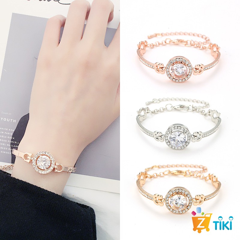 Gelang  Titanium  Wanita Cantik  Berlian Tiga Warna Bisa   Gelang  Titanium  Wanita Cantik  Berlian Tiga Warna Bisa
