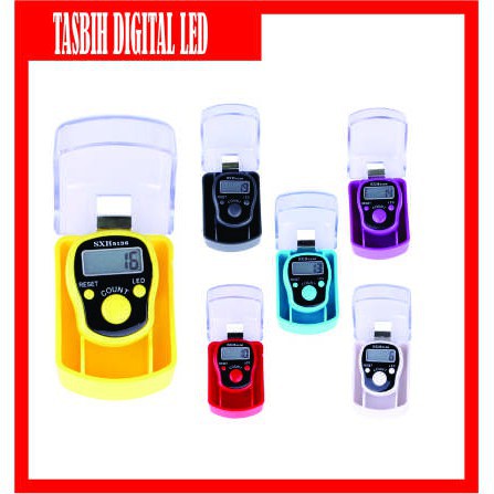 Tasbih Digital LED / Finger Counter Digital Led Besar Ada Lampu Led / Tasbih Gift Box