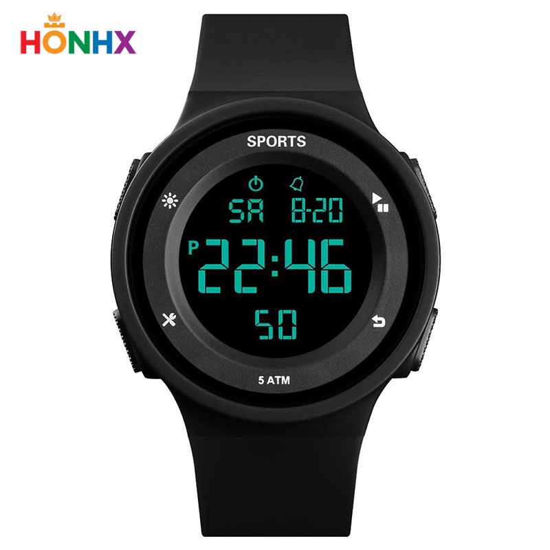 HONHX 1820 Jam Tangan Pria Digital Rubber WK-SBY