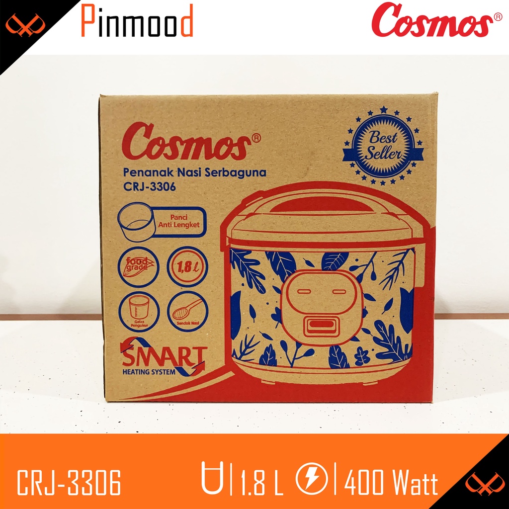 COSMOS MAGIC COM // RICE COOKER CRJ-3306 [ 1.8 LITER ] PENANAK NASI NEW MURAH