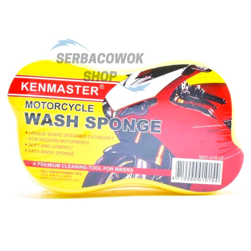 Peralatan Kenmaster Motorcycle Wash Sponge - Spon Cuci Motor Mobil Busa Spons Isi 2 pcs Termurah