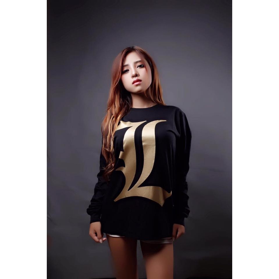 PDS KAOS ANIME DEATHNOTE LONGSLEEVE GOLD / KAOS LENGAN PANJANG DEATHNOTE L