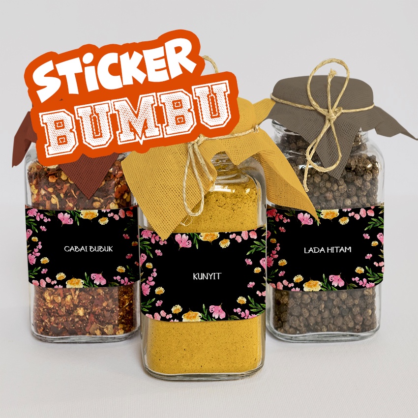 

Sticker bumbu dapur | stiker bumbu | stiker gula | sticker 071