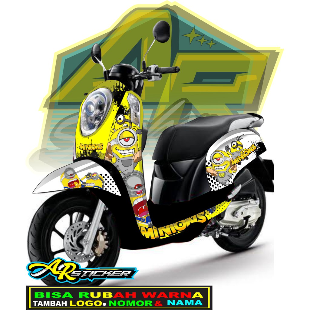 Decal scoopy Decal Scoopy full body Full Blok Decal Scopy Dekal Stiker Fi 2014 2015 2016 2020 MINION