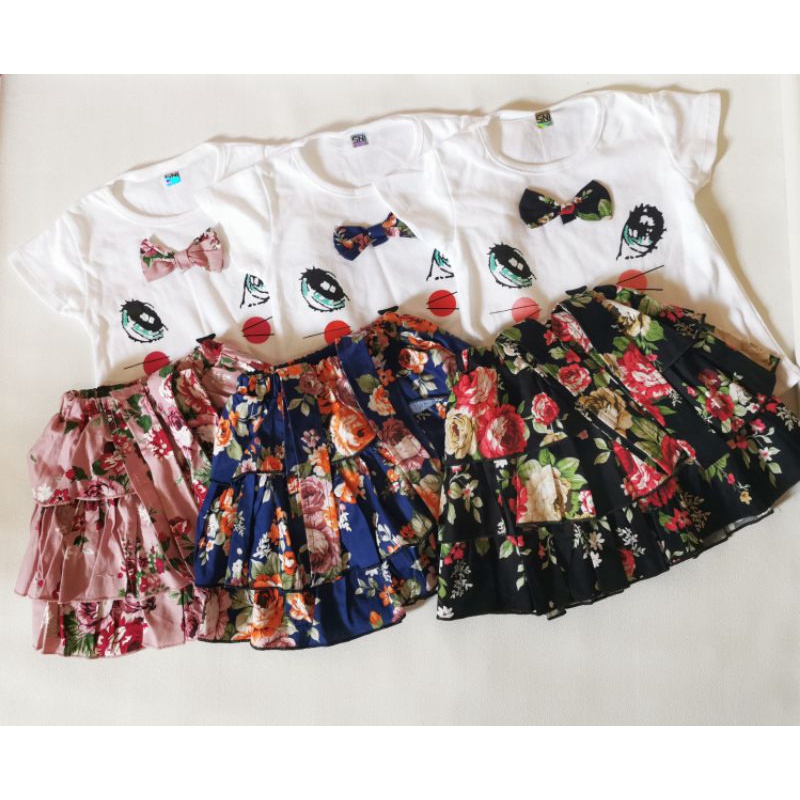 Overal Anak Perempuan 1 tahun/ Setelan Rok Anak Perempuan/ Setelan Bayi Perempuan