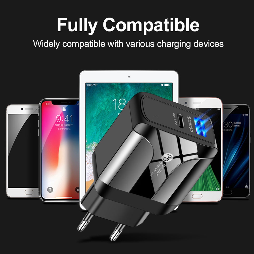 FA GENNEXT ORIQINAL PD 18W QC 3.0 Fast Charging USB type C 2 Port USB TRAVEL Adaptor Quick Charger Adaptor mobile Wall Charger CASAN