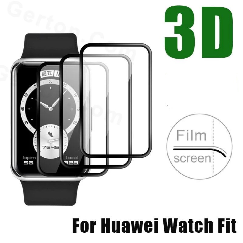 Pelindung Layar Smartwatch Huawei Watch Fit / Honor Watch ES / Full Curved Edge 3d Anti Gores