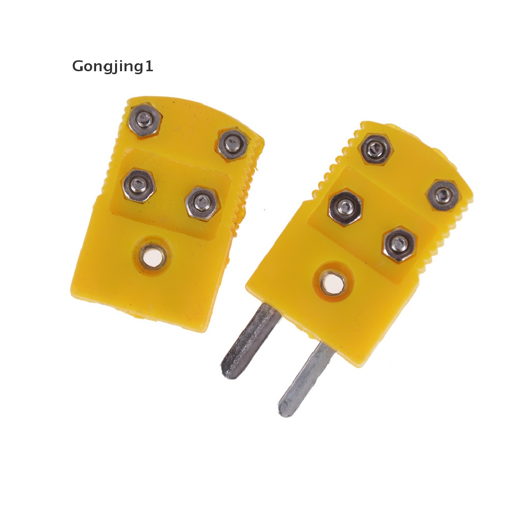 Gongjing1 5 Set Konektor Probe Thermocouple M / F Tipe K