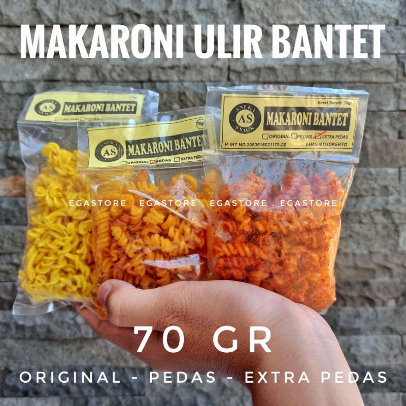 [WAJIB TAMBAH BUBBLE WRAP] Kerupuk/Makaroni Bantet 70gr