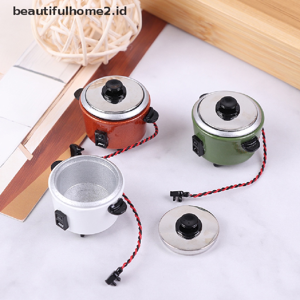 Beautifulhome2. Buku Literatur Dalam Bahasa MandarinId 1pc Miniatur Rice Cooker Skala 1: 12 Untuk Aksesoris Dapur Rumah Boneka