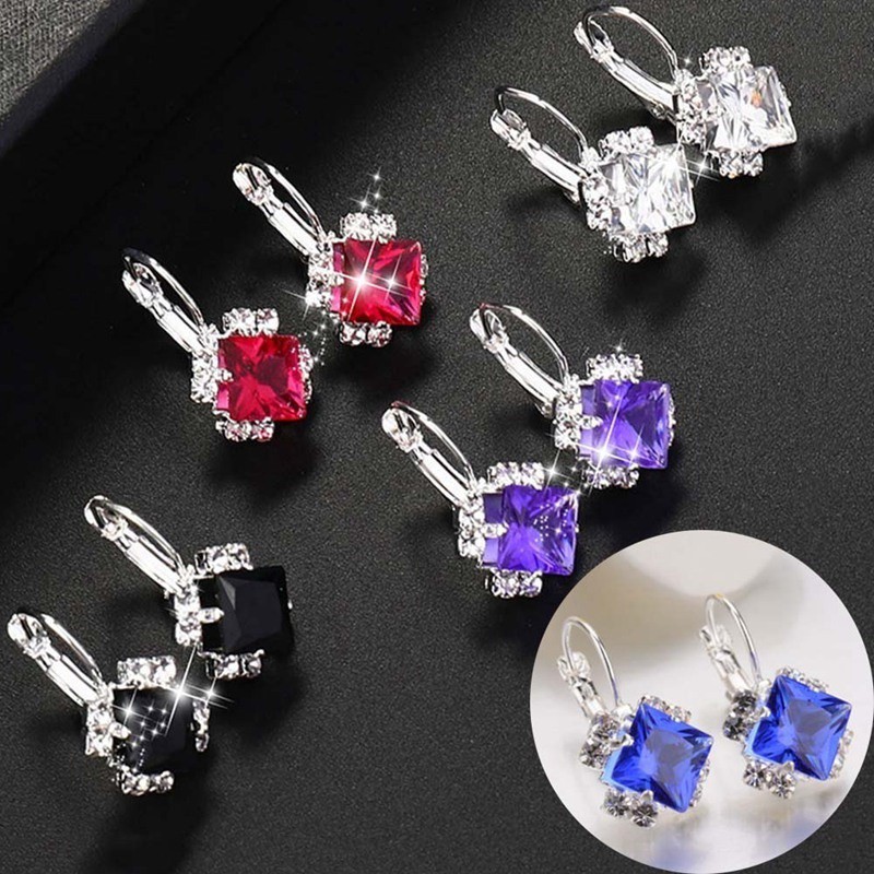 Anting Giwang dengan Kristal Zircon untuk Wanita