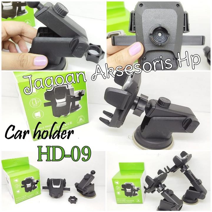 HD09 HD61 Car Holder Degree Rotation Angle Holder Mobil Universal Dashboard Kaca Mobil