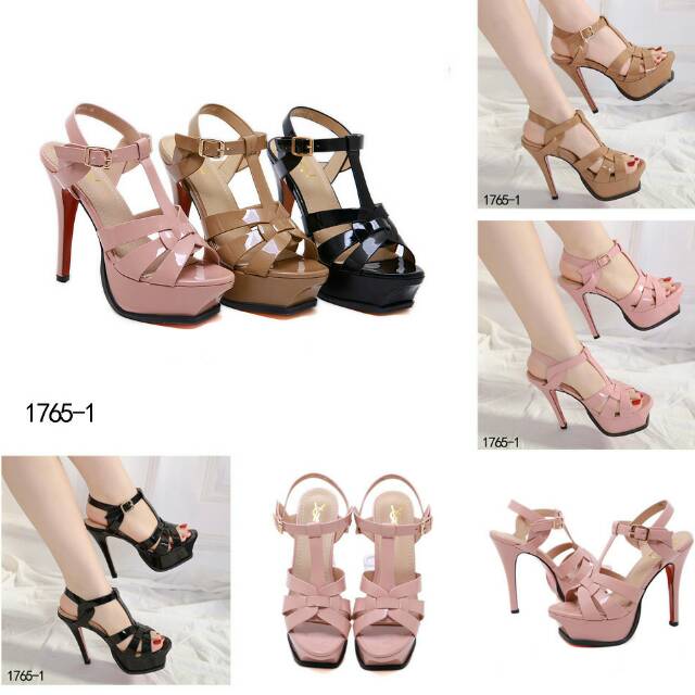 YVES SAINT LAURENT NEW LUXURY SUMMER WOMEN HIGHHEEL SHOES #1765-1*_