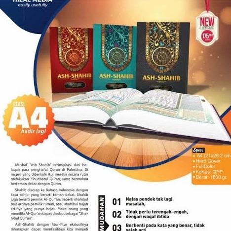 

Al Quran Ash Shahib A4 Rasm Ustmani Terjemah Star Seller Termurah