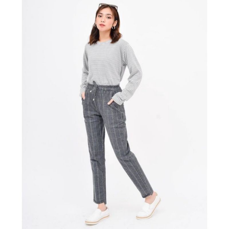 CELANA KOTAK WANITA / BAGGY PANTS KOTAK / CELANA TARTAN CEWEK