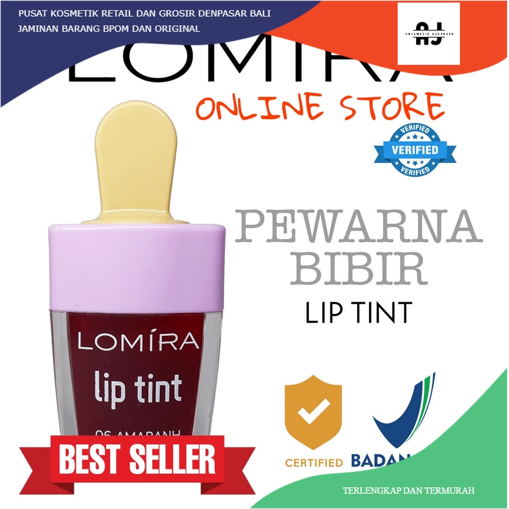 LIP TINT LOMIRA - TERDAFTAR BPOM - LOMIRA LIP TINT - PEWARNA BIBIR MURAH
