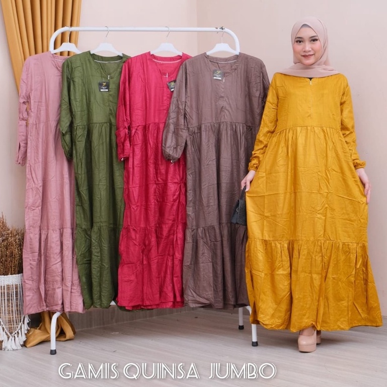 GAMIS RAYON POLOS REMPEL SUSUN