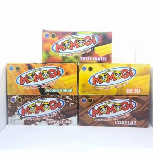 (JSO) MOMOGI Box snack ALL varian jagung bakar / tuti frutti / keju / capucino / coklat