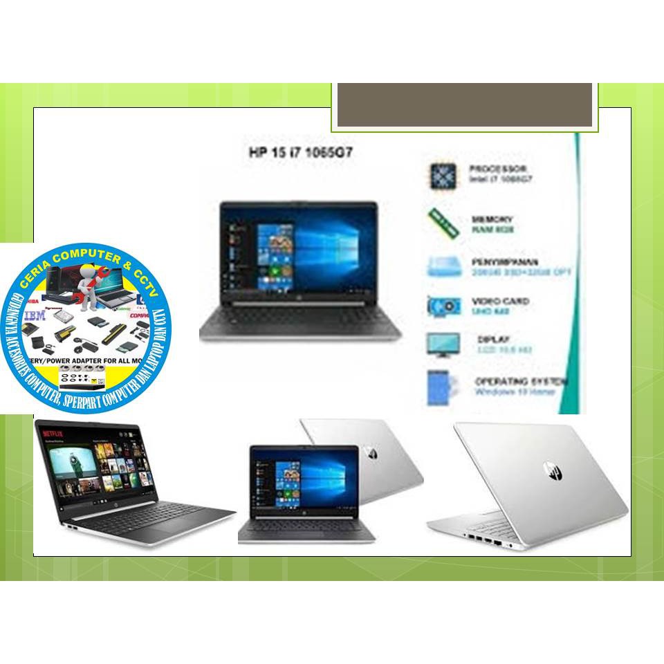 HP I7 RAM 8GB SSD 256GB LAPTOP HP 15 i7 1065G7 BAGUS MURAH PROMO