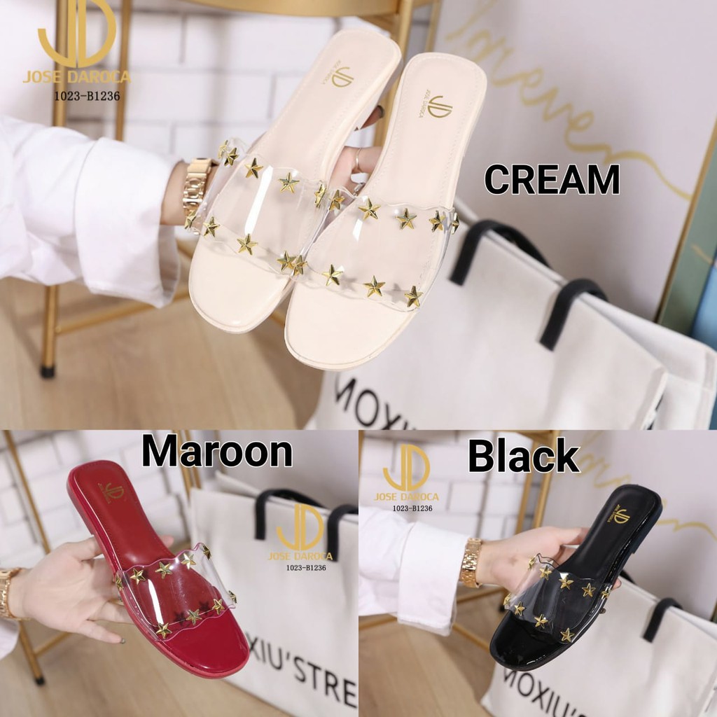 JOSE DAROCA Sandal Wanita Patrick Fiber Transparan # 1023-B1236# ORIGINAL