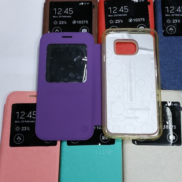 SAMSUNG S6 EDGE / G925 sarung flip cover ume/ sarung model buku