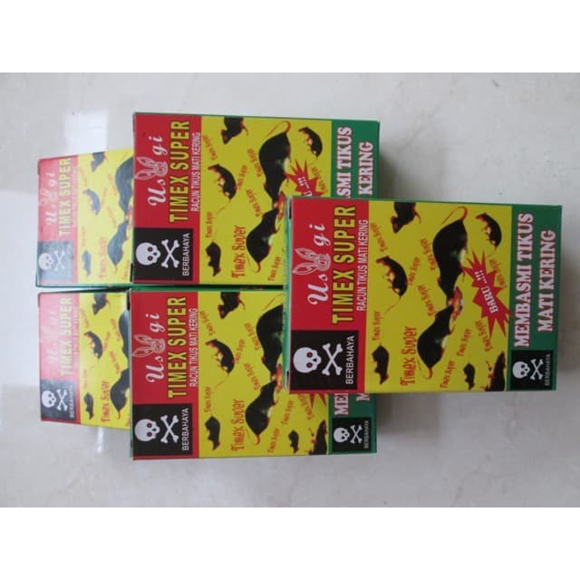 Racun Tikus Timex Super Ampuh Kemasan 1 Box Isi 10 Sachet