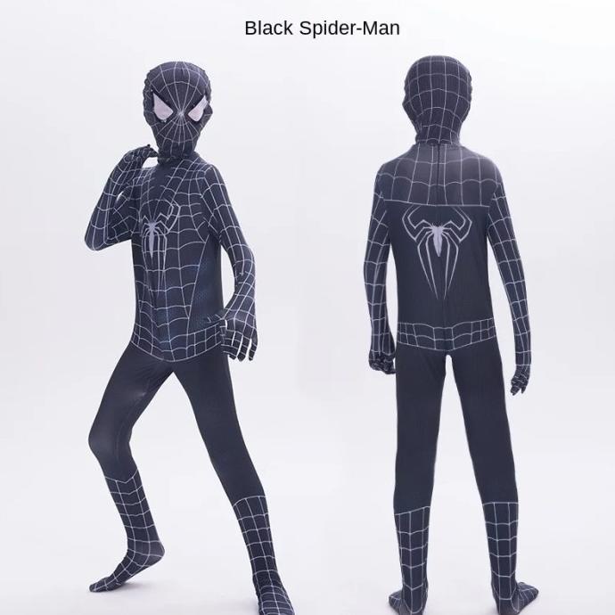Kostum Spiderman Venom Anak/ Kostum Spiderman hitam/ superhero