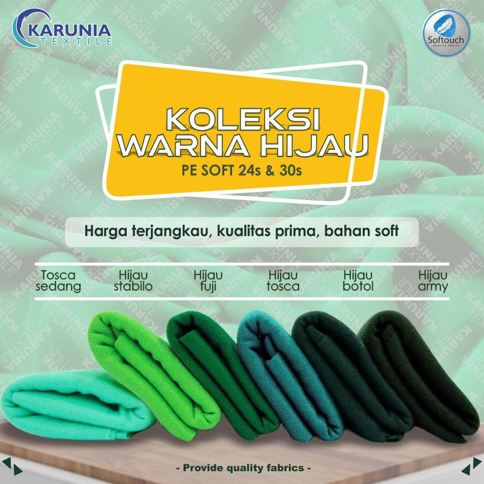 Kain Kaos Pe Soft 24S Kiloan | Hijau Stabilo | Karunia Textile