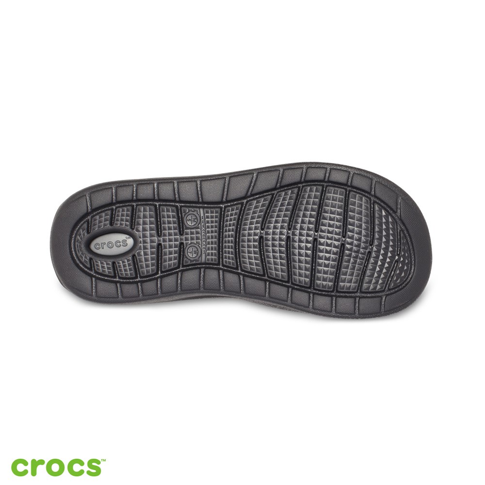 Crocs Literide Flip / Literide Jepit / Sandal Unisex / Sandal Pria / Sandal Wanita / Original - Black Gray  G205182-0DD