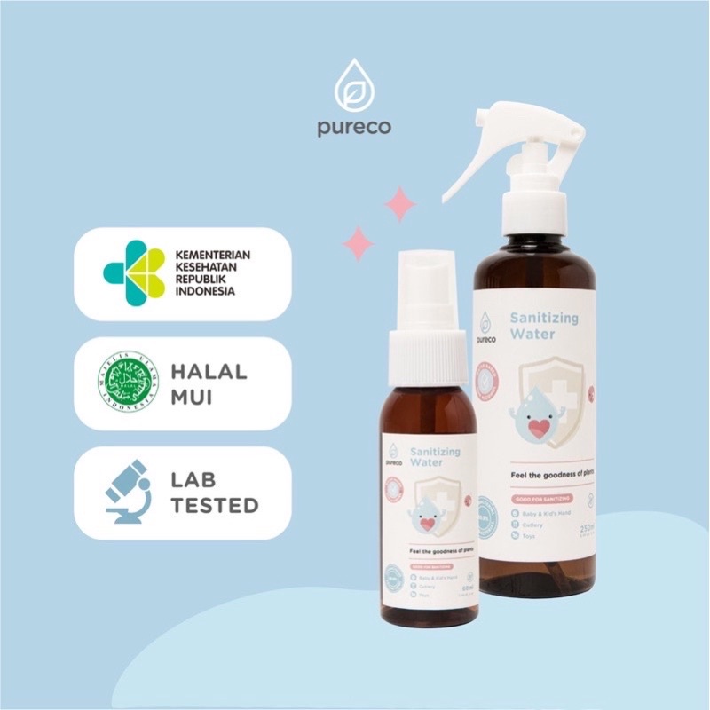 Pureco sanitizing water 250 ml Spray Pureco Sanitizer spray